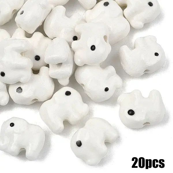 20Pcs Handmade Porcelain Beads