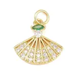 Brass Micro Pave Cubic Zirconia Pendants