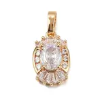 Brass Micro Pave Cubic Zirconia Pendants