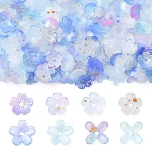 Metal Enlaced Acrylic Bead Caps