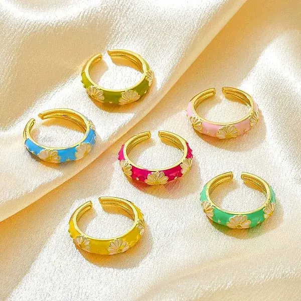 Brass Open Cuff Rings for Women
