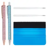 5Pcs 3 Styles Gold Powder Press Ballpoint Pen