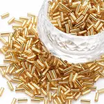 Plated Glass Bugle Beads