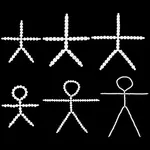 6Pcs 6 Style Plastic Action Figure Movable Skeleton