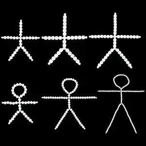 6Pcs 6 Style Plastic Action Figure Movable Skeleton