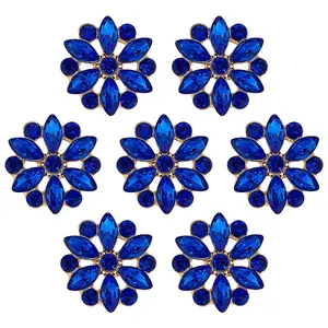 10Pcs Alloy Rhinestone Shank Buttons