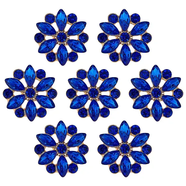 10Pcs Alloy Rhinestone Shank Buttons
