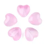 Transparent Spray Painted Glass Beads