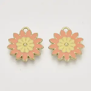 Two Tone Alloy Enamel Pendants