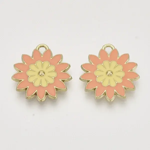 Two Tone Alloy Enamel Pendants