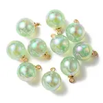 10Pcs UV Plating Acrylic Pendants