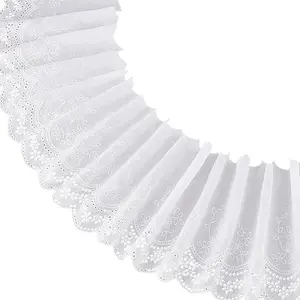 5 Yards Cotton Embroidery Flower Ribbon