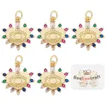 Brass Micro Pave Cubic Zirconia Pendants