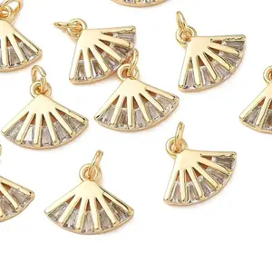 Brass Micro Pave Cubic Zirconia Pendants