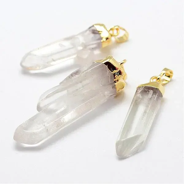 Natural Quartz Crystal Pendants