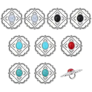 10Pcs 5 Colors Alloy Shank Buttons