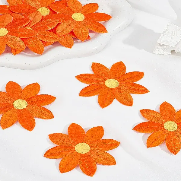 12Pcs Cloth Embroider Thread Iron on Sew On Patches