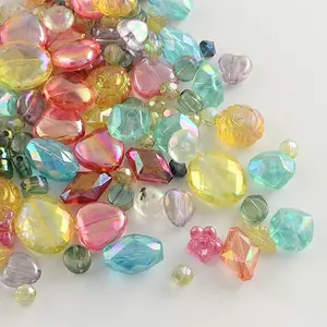 Mixed AB-Color Transparent Acrylic Beads