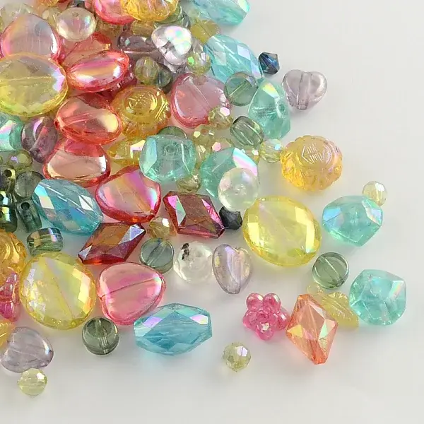 Mixed AB-Color Transparent Acrylic Beads