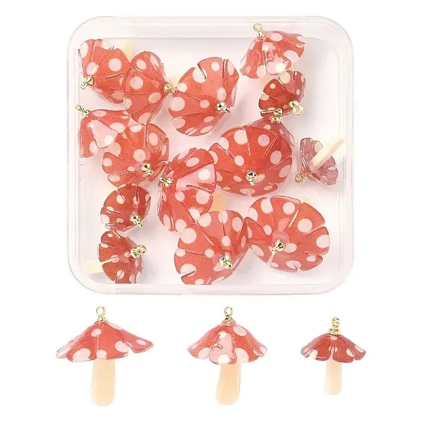 15Pcs 3 Styles Plastic Pendants