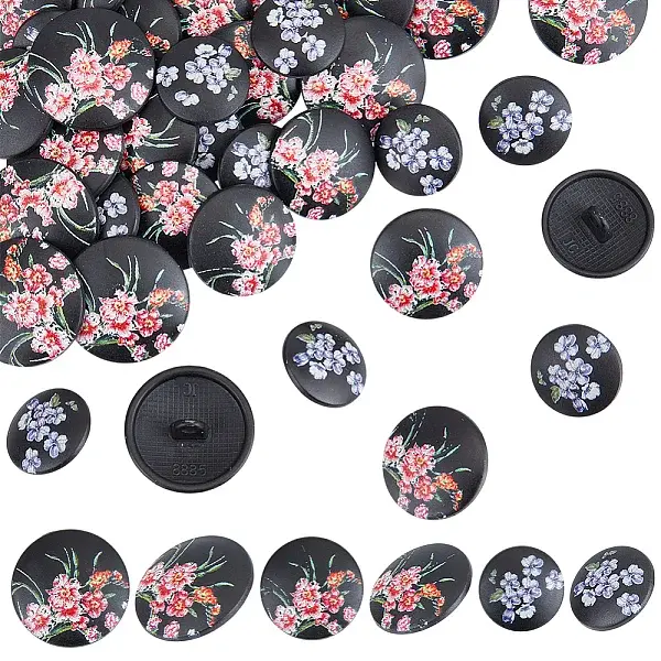 36Pcs 3 Styles Alloy Buttons