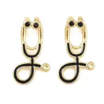 Brass Micro Pave Cubic Zirconia Pendants