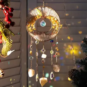 Iron & Brass & Crystal Glass Sun Catcher Pendants