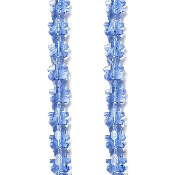 Transparent Electroplate Glass Beads Strands