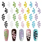 28Pcs 14 Style Snake Spray Painted Zinc Alloy Cabochons