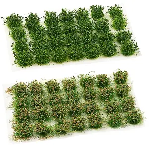 56Pcs 2 Colors Nylon Mini Grass Tufts