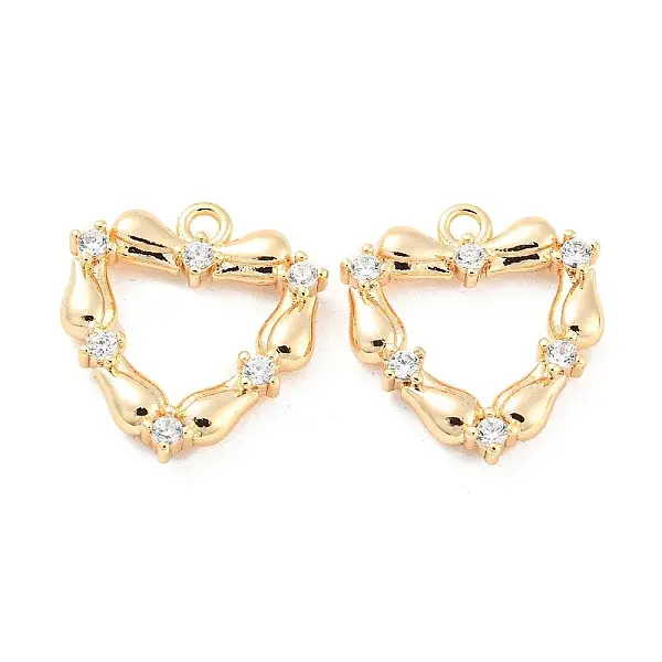 Brass Micro Pave Cubic Zirconia Pendants