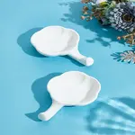 2Pcs Flower Shape Ceramics Ink Plate with Handle