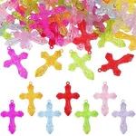 100Pcs Transparent Resin Pendants