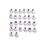Horizontal Hole Alphabet Acrylic Beads