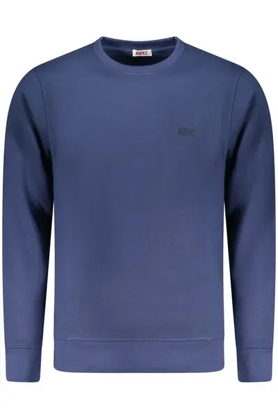 Pánská modrá mikina bez kapuce