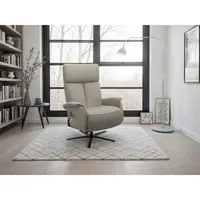 Sit & More RELAXAČNÍ KŘESLO, kůže, šedá