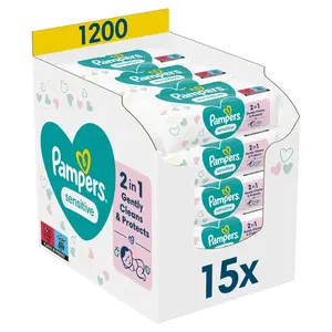 Pampers Sensitive čisticí ubrousky 15 × 80 ks