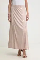 Sukně Liu Jo béžová barva, maxi, áčková, TA5223 J5942
