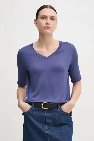 Tričko United Colors of Benetton tmavomodrá barva, 3Z12D401G