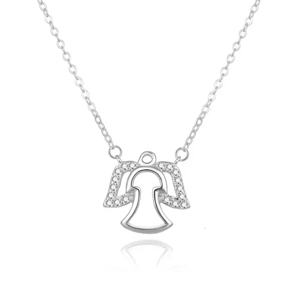 Beneto Stříbrný náhrdelník s andělíčkem AGS848/47