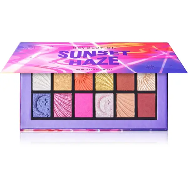 Revolution Sunset Haze paletka očných tieňov 12x0.7 g