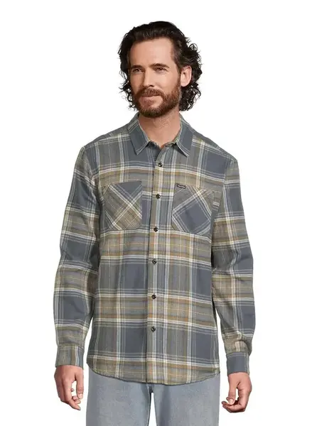 Volcom pánská košile Netastone Flannel Ls Dark Slate | Šedá | Velikost XL | 100% bavlna