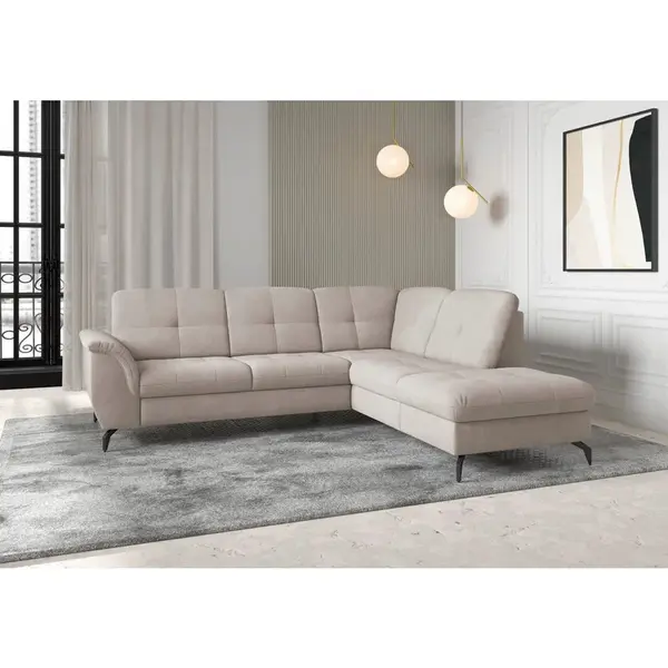 Sit & More ROHOVÁ SEDAČKA, textil, šedobéžová