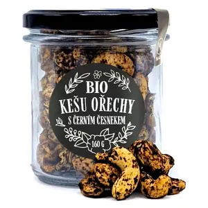 NATU Kešu ořechy s černým česnekem BIO 160 g