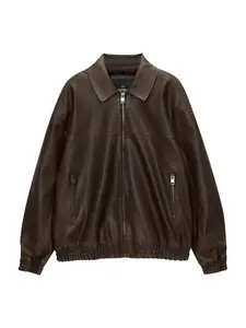 Pull&Bear Prechodná bunda  tmavohnedá
