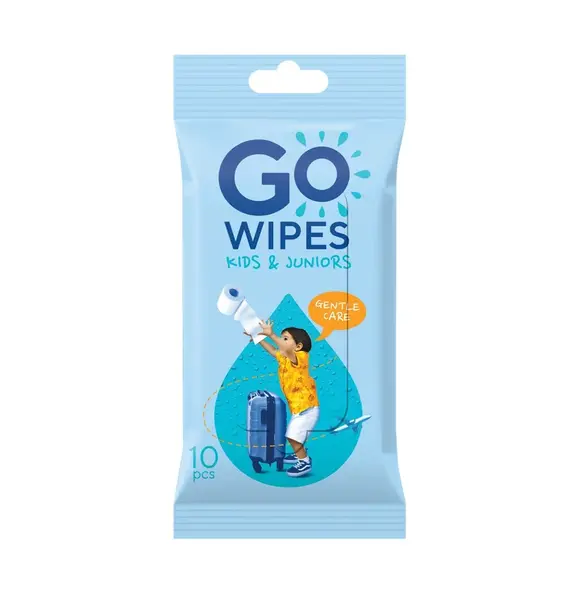 GoWipes Vlhčený toaletní papír pro děti a juniory Plastic Free 10 ks