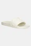 Pantofle Calvin Klein Jeans SLIDE PU HF MG dámské, béžová barva, YW0YW01879