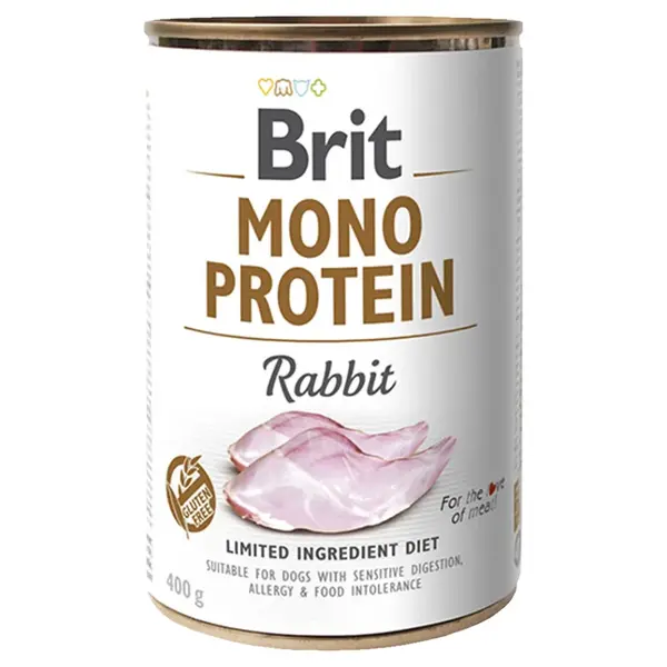 BRIT Mono Protein Rabbit konzerva pro psy 400 g