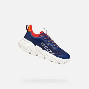 Dark Blue Boys' Geox Flexyper Fast Sneakers - Boys