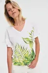 Marisse Cotton Blouse With Ruffled Sleeves, White